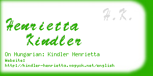 henrietta kindler business card